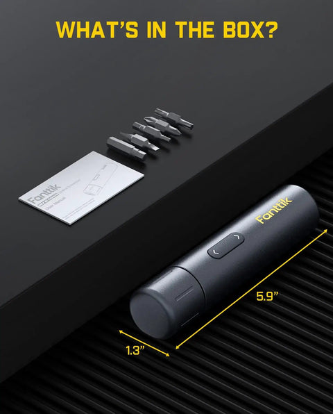 Capsule Cordless Screwdriver All In One Kit With High Torque, Ultra Compact 150mm Design, portable with bits and manual