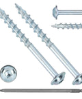 Pocket Hole Screws Size Eight By Two Zinc Coarse Thread Wood Screws With Washer Head And Square Drive 100 Pieces Plus A 150mm Drive Bit Included Sweet For Woodworking Projects Like Cabinets Shelves And Furniture DIY