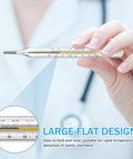 Three Pack Glass Temperature Measurement Tools For Adults General Use Temperature Testing With Dual Scale Readings Accurate Durable For Home Kitchen Medical And The Fam Wellness, glass thermometer in hand