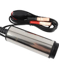 Jiawu 24V DC Submersible Pump For Fuel Transfer 30 Liters Per Minute Stainless Steel Build with cables and clamps.