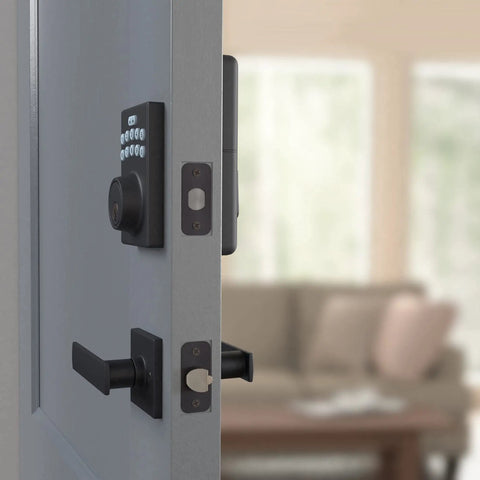 Contemporary Electronic Keypad Door Lock With Matte Black Hardware Designed For Hassle Free Keyless Entry Deadbolt Installation And Rock Solid Home Protection