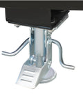 KAIXUN Semi Electric Pallet Stacker 2200Lbs Capacity adjustable straddle legs foot pedal for manual steering.