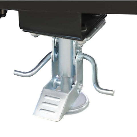 KAIXUN Semi Electric Pallet Stacker 2200Lbs Capacity adjustable straddle legs foot pedal for manual steering.