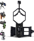 Universal Smartphone Adapter Mount For Binoculars Telescopes Monoculars Spotting Scopes And Microscopes with clamp-on design