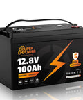 Heavy-Duty 12V 100Ah LiFePO4 Deep Cycle Battery With Low Temp Protection And 1280Wh Of Power, 100A BMS, 10-Year Lifespan