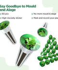 Close-up of growing baskets and label stickers from All In One Hydroponic Seed Pod Kit With 172 Pieces Including 60 Growing Sponges