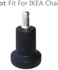 Heavy Duty Office Chair Leg Replacements High Profile Glide Caps with metal stem for stable non-rolling seating.