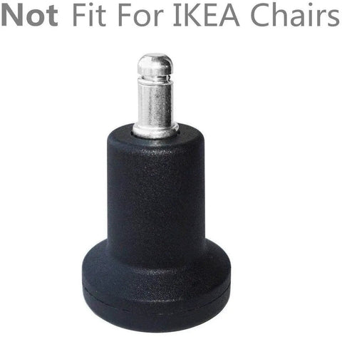 Heavy Duty Office Chair Leg Replacements High Profile Glide Caps with metal stem for stable non-rolling seating.