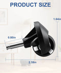 Side view of front wheel swivel caster replacement for RoboVac series, compatible with multiple models, showing product size dimensions.
