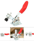 Heavy Duty Carbon Steel Toggle Clamp With 500 Lbs Holding Capacity For Woodworking Jigs And Welding Fixtures shown in multiple views