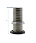Stainless Steel Bar Sink Drain 1 Inch NPS Fits One And Three Eighths Inch Sink Opening 3.25 Inch Pipe Length Commercial Grade