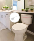 Push Button Toilet Flush Kit With Side Mount Handle Replacement Durable Plastic Trip Lever installed in modern bathroom