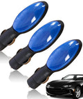 Fuel Savings Booster 3 Pack Portable Car Fuel Optimizer For Greater Miles Per Gallon Spill Saver Device with shiny blue casing