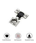 20 Pack 10 Pair Half Inch Overlay Soft Close Kitchen Cabinet Hinges Stainless Steel Adjustable Satin Nickel Finish for quiet doors