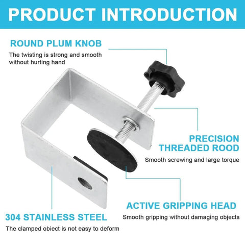 Heavy Duty Drawer Front Install Clamps Set 2 Or 4 Pack With Non Slip Silicone Pads, Adjustable Cabinet Jig Tool in stainless steel