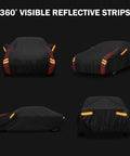All Weather Waterproof Car Cover For Trucks And SUVs Heavy Duty Outdoor Protector with Reflective Strips for Safety