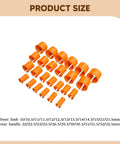 Pro Grade Pool Cue Tip Repair Tool With Durable Nylon Collet Sleeve For Stable Slip Resistant Tip Holding Quick Install And Swap Scuffer And Shaping Accessory For Billiard Cues And Tip Maintenance, orange nylon sleeves sizes