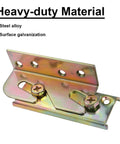 Heavy duty Bed Rail Bracket for Wooden Beds, Non Mortise, galvanized steel, part of Set Of 4 With Screws, easy install hardware