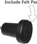 Heavy Duty Office Chair Leg Replacements High Profile Glide Caps with felt pads for smooth floor protection and stability.