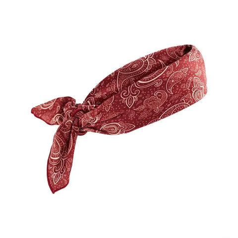 Red Paisley Cooling Bandana Water Activated Chill For Instant Cool Up To Two Hours Lightweight And Breathable UPF 50 Sun Protection