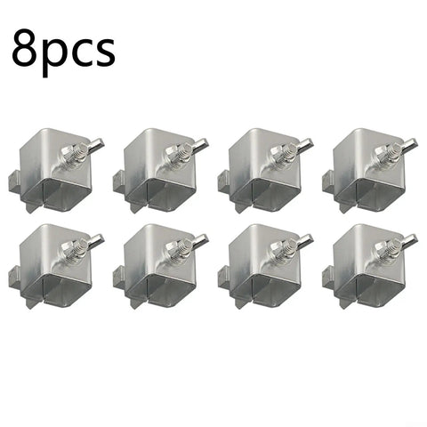 Precision 8 Piece Butt Welding Clamps Set, Adjustable Sheet Metal Locator Tools, heavy duty galvanized steel clamps in 8pcs arrangement.