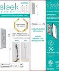 Ultra Thin Outlet Concealer Kit With Flat Extension Cord Power Strip Multi Outlet Design packaging