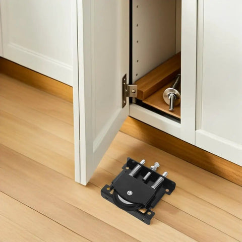 Fix Door Jams With These Bad Ass Heavy Duty Sliding Door Wheels And Roller Kits Built From Tough Metal For Big Load Capacity Easy Install Fits T And U Shaped Tracks Ideal For Furniture Bringing Smooth Silent Glides Back To Your House Grab Yours, black metal roller kit on wood floor