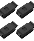 4 Pack Plastic Rectangular Cabinet Latch Buckles For Doors And Distribution Boxes Secure Inside Pull Latch in black color