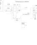 Technical diagram of Universal Bathroom Vent Fan Motor Replacement Kit With 50 CFM 120V 3000 RPM Continuous Duty Air Over For Nutone And Broan Hoods