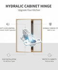 2.46 Inch Short Arm Hydraulic Cabinet Hinge With Soft Close, Carbon Steel Hardware for full overlay doors in kitchen setup