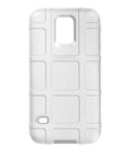 Kick Ass Galaxy S5 Field Case In Clean White showing textured, semi-rigid polymer shell for durable phone protection.