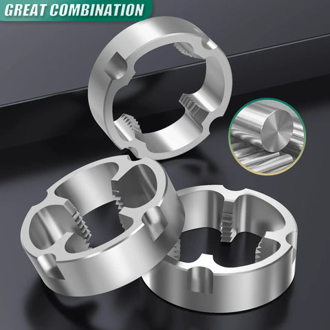 Heavy Duty PVC Pipe Thread Tool Kit With Three Die Set One Half Inch Three Quarter Inch One Inch NPT For PVC Threading