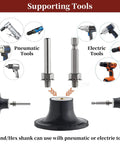 Diagram showing 1/4 inch shank adapters for 2 Inch Quick Change Sanding Discs Kit For Die Grinder And Drill with pneumatic and electric tools.