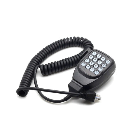 DTMF Microphone for Kenwood Radios 8 Pin Remote Speaker Mic for TM NX Series Mobile Radios with coiled cable and keypad