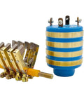 70mm Copper Slip Ring Collector For Machinery Conductive Rotary Connector With Eight Point Five Millimeter Ring Width Fits Carbon Brush Holders 25x70x40 2 13A Pro Grade Built To Last High Current Rotary Electrical Connector, with brush holder