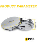 4 Pack Car Wheel Center Hub Caps For Rims ABS Rust Proof Snap On Dustproof Silver 2.36 Inch Outer Diameter 2.2 Inch Inner Diameter