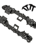 Front bumper brackets pair for Honda Accord 2013-2017; black plastic with mounting clips and four screws.