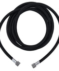 Airbrush Hose 6.2ft Rubber Air Line with G1/8 Female Connectors Flexible Air Tubing for Airbrush Compressor Spray Painting, coiled black hose