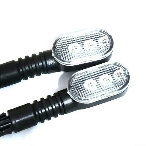 Upgrade Your Ride With This Epic Ebike Tail Light Featuring Bright Led Turn Signals And Wide Voltage Support For 36v To 72V Battery Systems Ensuring You Stay Safe On Night Rides Or In Bad Weather While Looking Awesome., pair of ABS ebike tail lights, 59mm x 33mm, with clear LED turn signal lenses