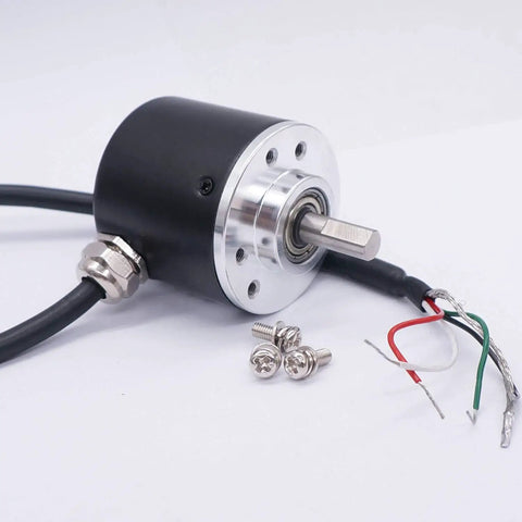 Two Phase AB Incremental Rotary Encoder 100P R DC 5 To 24 Volt Wide Voltage 6mm Shaft AB Quadrature Output High Accuracy Motion Sensor No Fuss Robotics And CNC Durable Build With 1 Year Warranty, 6mm shaft, wires