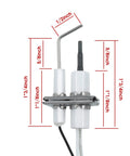 Flame Rod Sensor Igniter 24V Replacement For Honeywell Q3400A 1024 U Q3450 with size dimensions