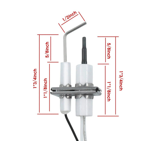 Flame Rod Sensor Igniter 24V Replacement For Honeywell Q3400A 1024 U Q3450 with size dimensions