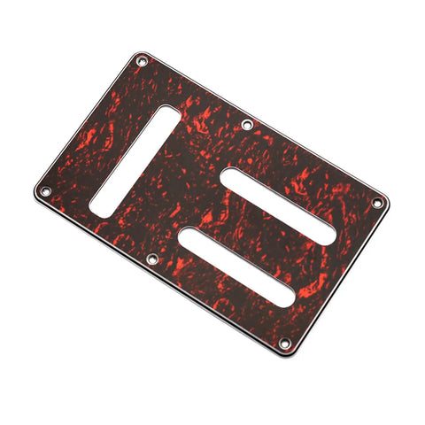 Durable PVC Electric Guitar Rear Panel Cover Plate with secure fit, red and black design