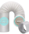 Portable AC Exhaust Hose With Coupler 59 Inch Universal Vent Kit Anti Clockwise Thread 5.9 Inch Duct Hose For Most Portable AC Units Easy Fit Durable Hose And Coupler