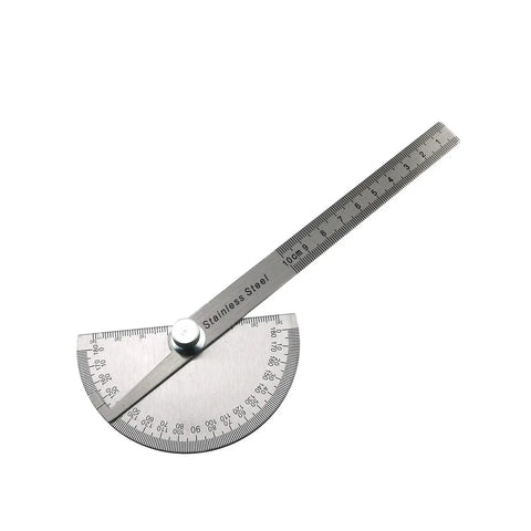 Heavy Duty 0 To 180 Degree Protractor Angle Finder With Rock Solid Stainless Steel Rotary Arm And 100 Millimeter Scale for precise measurements.