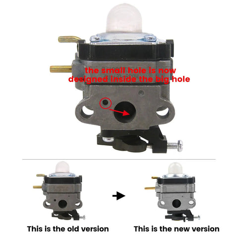 Carburetor Kit Replacement For Ryobi 25Cc 2 Cycle Trimmers RY251PH RY252CS RY253SS RY254BC new and old version comparison image