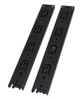 Beefy 12 Inch Side Mount Drawer Slides With 100 Pound Capacity In Cold Rolled Steel For Vanities Desks And Cabinets, Heavy Duty Rails Built To Take A Beating, Perfect For Kitchen And Bath Renovations. black 12-inch steel side-mount drawer slides pair