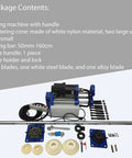 Front view of Yokoma 110V portable line boring machine with blue-silver frame, 5.2ft drilling bar and control handle.