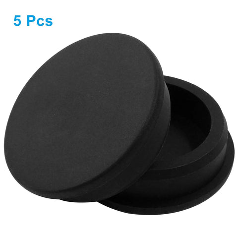 5 Pack Silicone Rubber Hole Plugs For 2 Inch Round Holes, Waterproof Flexible Seal Caps with 51 mm Bottom Diameter and 57 mm Cap Diameter