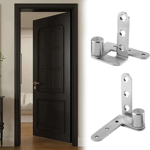 Heavy Duty 270 Degree Cabinet Pivot Hinge, 4 Inch Shaft Fittings, Solid Steel, Rust Resistant Bookcase Hardware, door installation